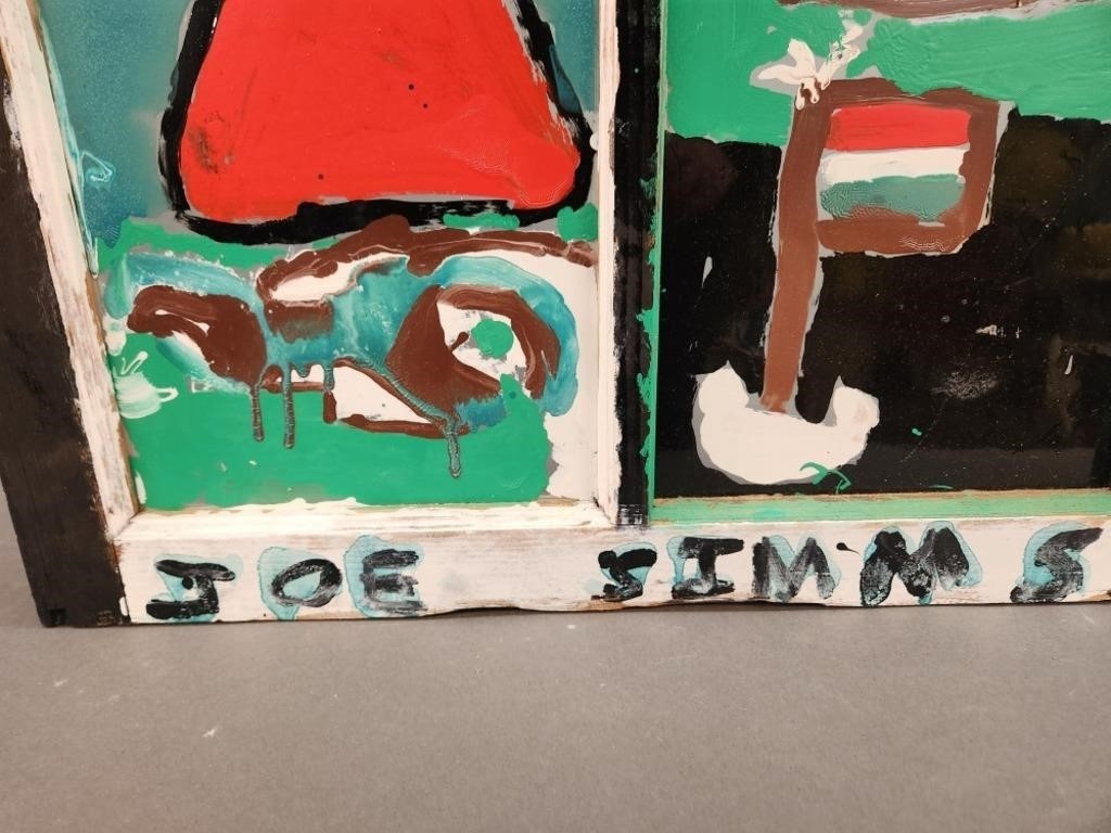Joe Simms | 2 Joe Simms painted windows | MutualArt