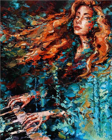 A walk in the garden by Krystyna Róż-Pasek, 2024