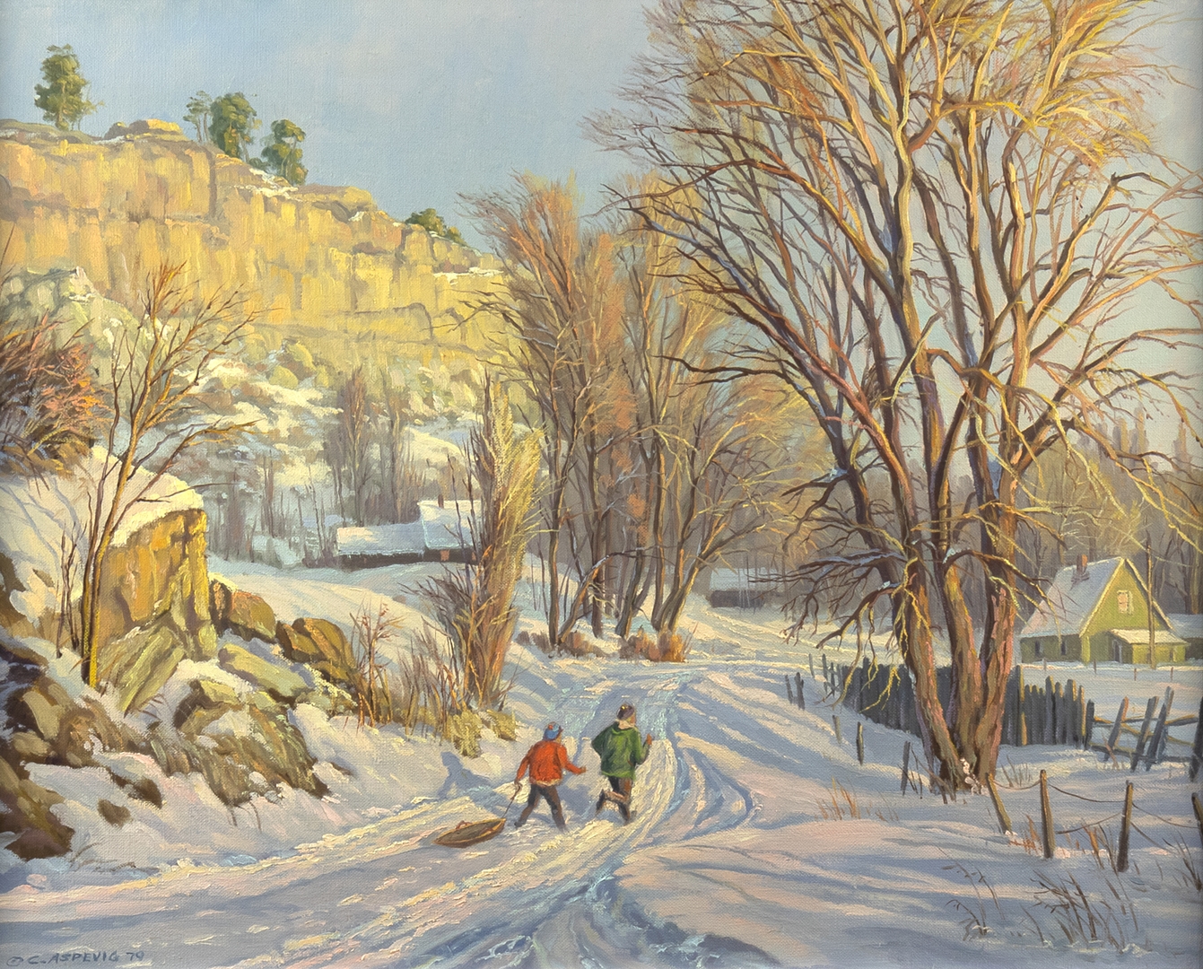 Clyde Aspevig | Untitled (Sledding) (1979) | MutualArt