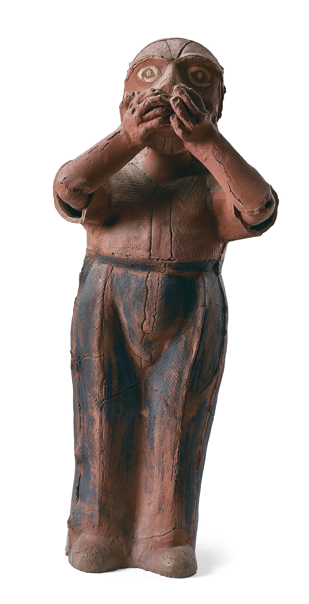 Artwork by Walter Benjamin, Hollow Men, Made of Painted terracotta