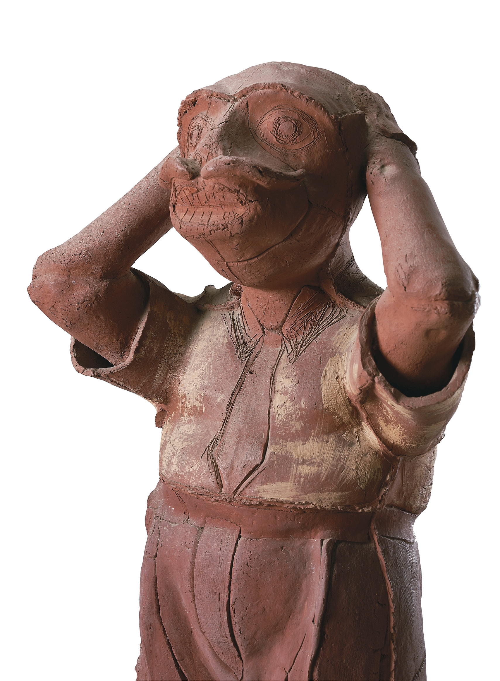 Artwork by Walter Benjamin, Hollow Men, Made of Painted terracotta