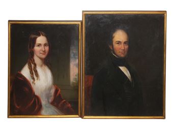 Oil Portraits, John & Julia Tyler, James Shegogue - James Hamilton Shegogue
