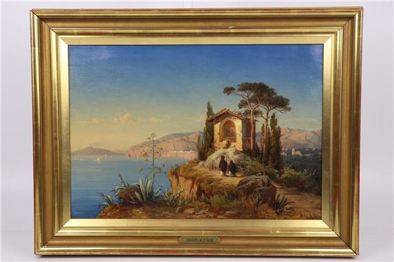 505. JOSEF MAGNUS STÄCK (1812-1868), olja på duk by Joseph Magnus Stäck, 1864