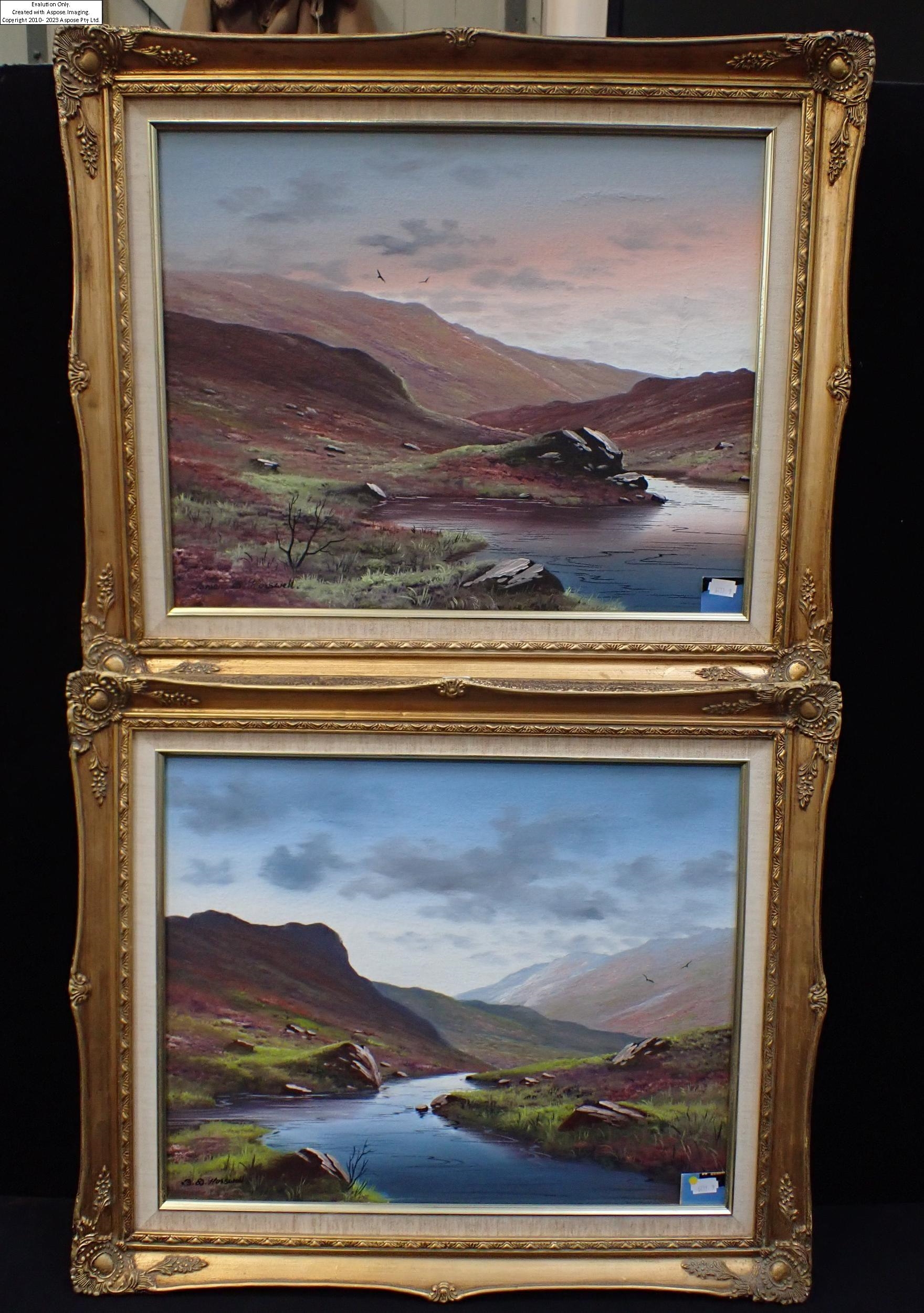 Artwork by Brian D. Horswell, : A PAIR OF LOCH SCENES, Made of oil on canvas