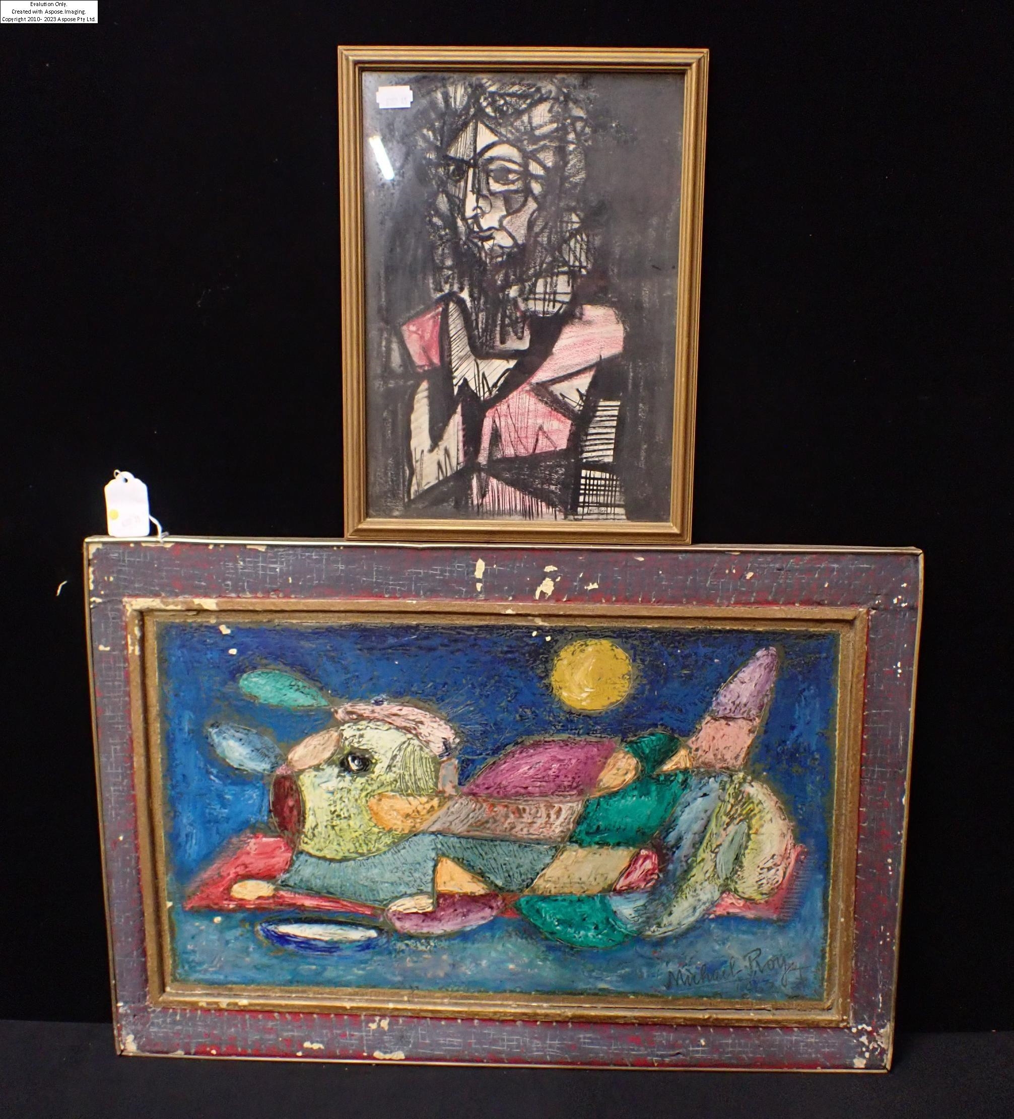 Artwork by Michael Roy, MICHAEL ROY: 'RECLINING CAT', Made of oil on panel