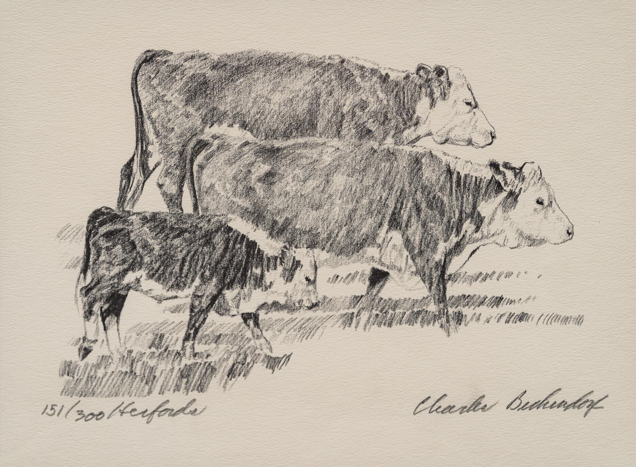 Charles Beckendorf | (2) Bull Lithographs | MutualArt