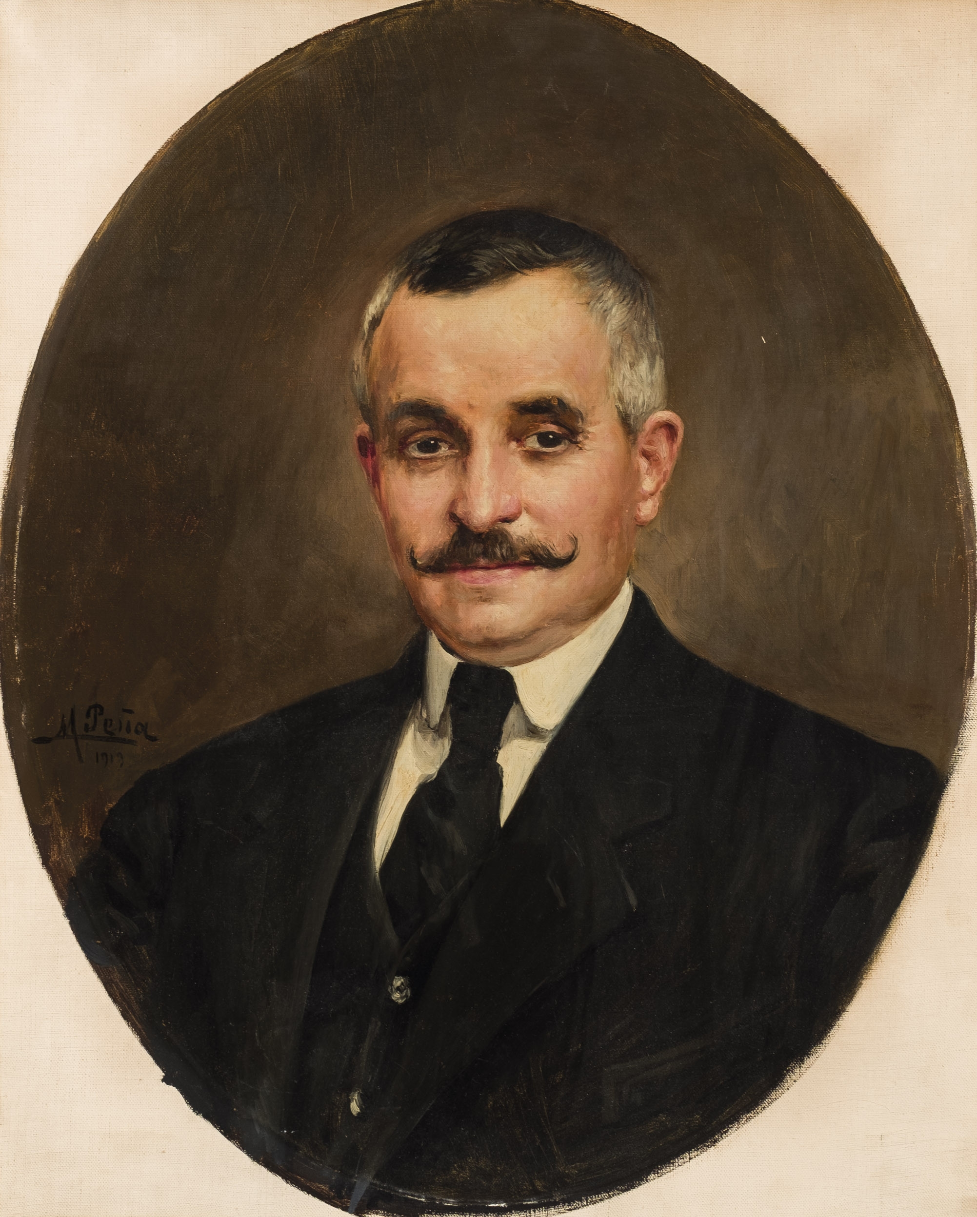 Maximino Peña Muñoz | Gentleman portrait (1919) | MutualArt