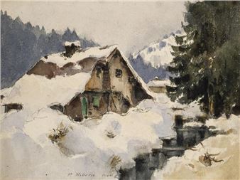 Snowy Landscape - Pedro Ribera Y Dutaste