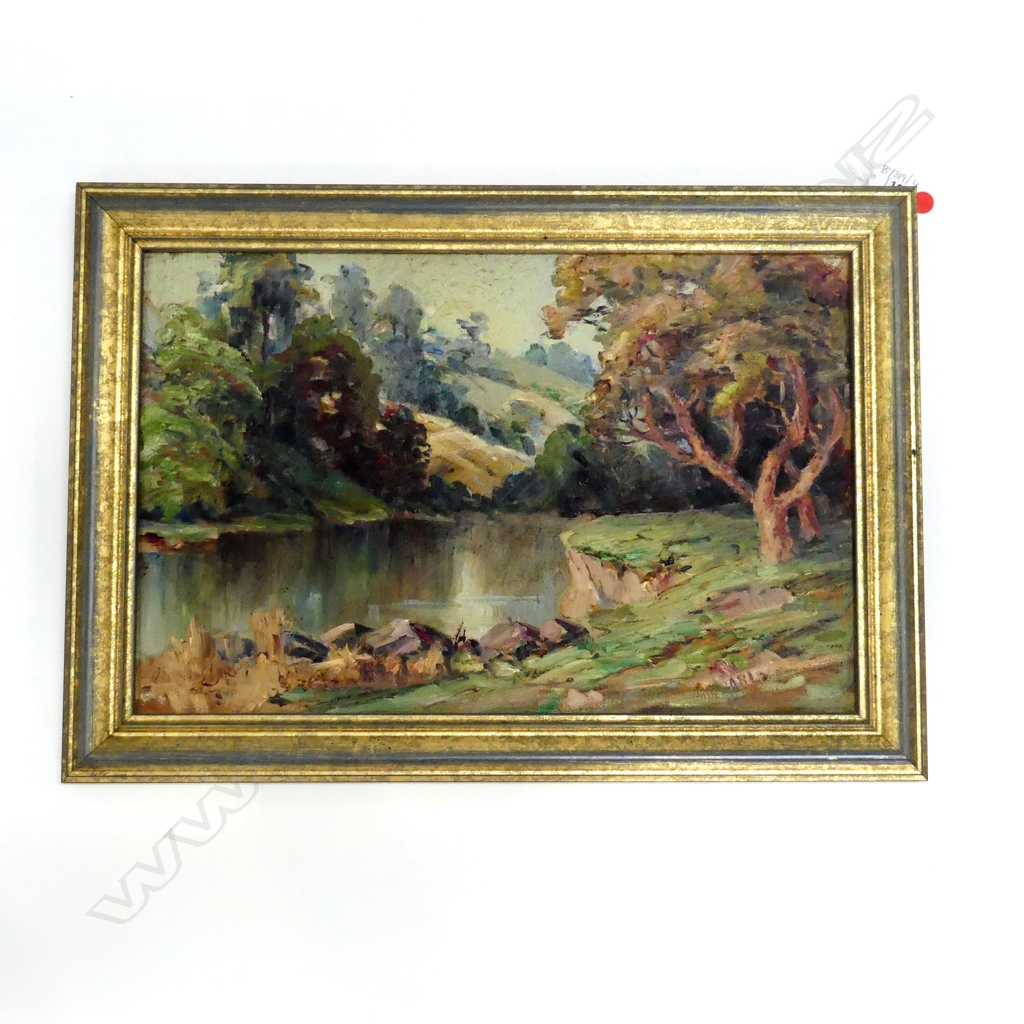 Artwork by Alice R. Lothian, THE FUCHCIA TREE, Made of OIL ON BOARD