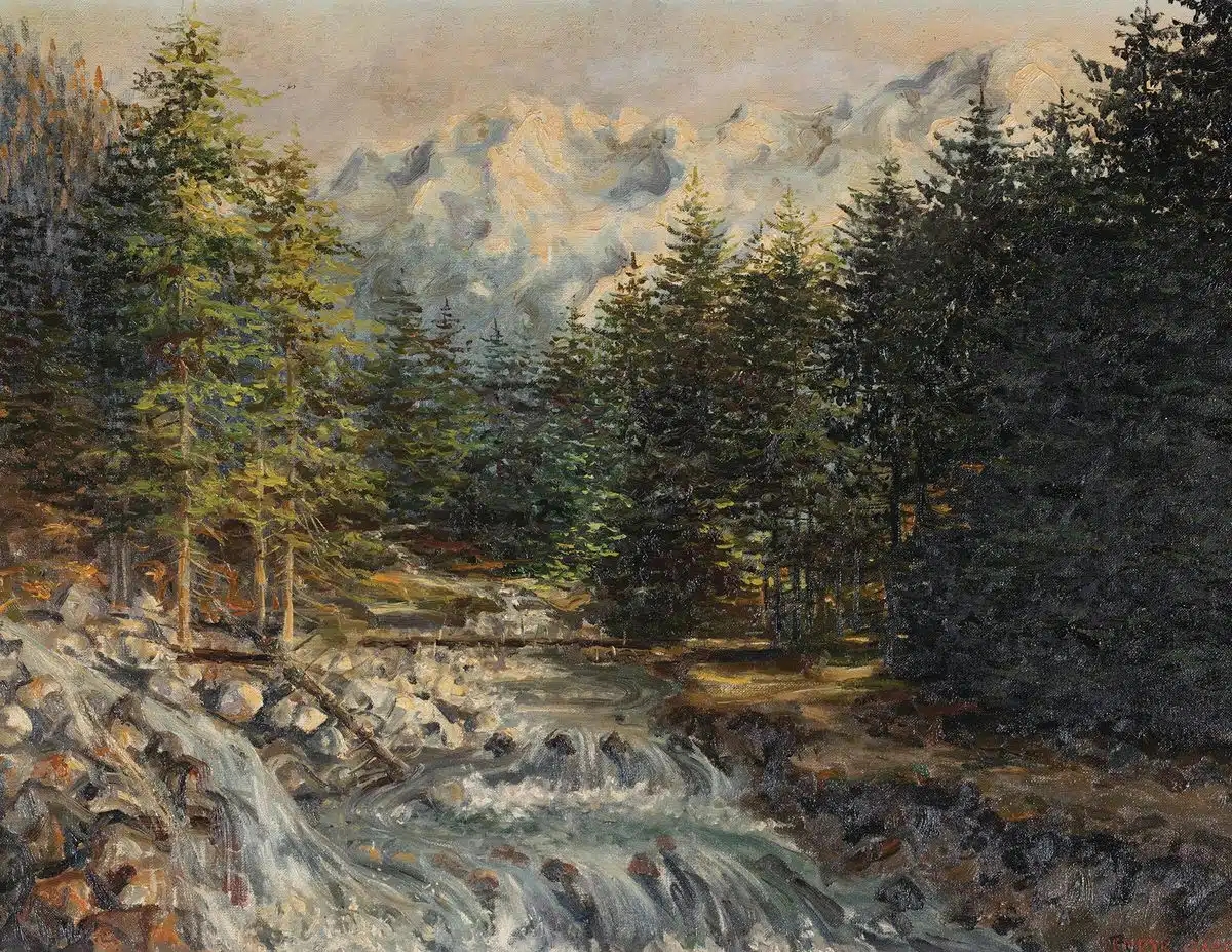 Artwork by Henryk Gasek, GÓRSKI POTOK, Made of Oil on canvas