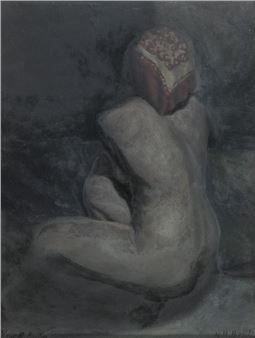 Olio su tela applicato su cartoncino - Nane M. Basilins