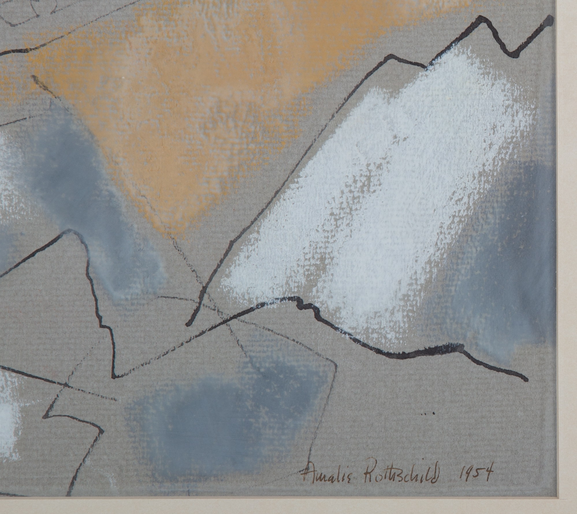 Amalie Rothschild | ROTHSCHILD QUARRY SCENE GOUACHE (1954) | MutualArt