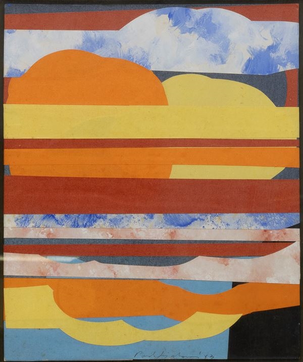 Artwork by Paolo Giordani, Senza titolo, Made of Tecnica mista e collage su carta