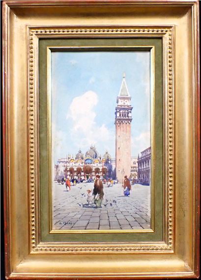 . Venise La place Saint Marc et le Campanile. - Emilio Boni