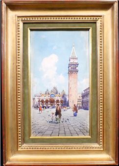 . Venise La place Saint Marc et le Campanile. - Emilio Boni