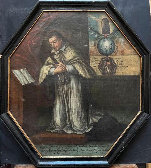86.5 x 78.5 cm - American School, 17th Century