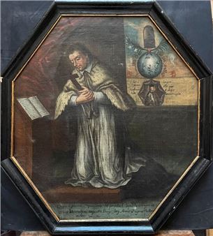 86.5 x 78.5 cm - American School, 17th Century
