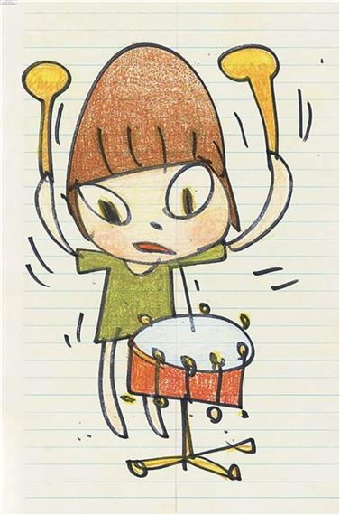 Yoshitomo Nara (b.1959) Banging the Drum by Yoshitomo Nara, 2020