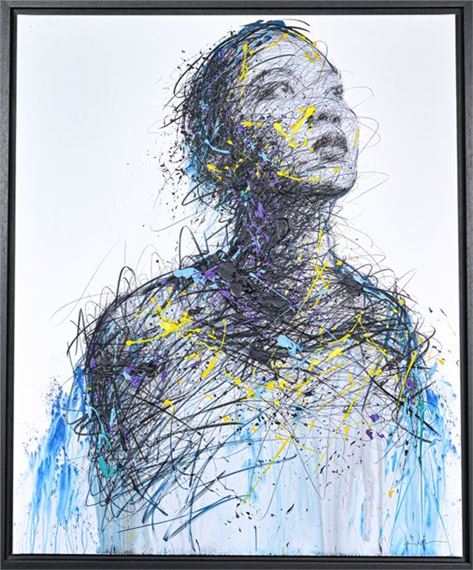 Hom Nguyen | Hom NGUYEN (1972) Portrait of a young girl Mixed... - Lot ...