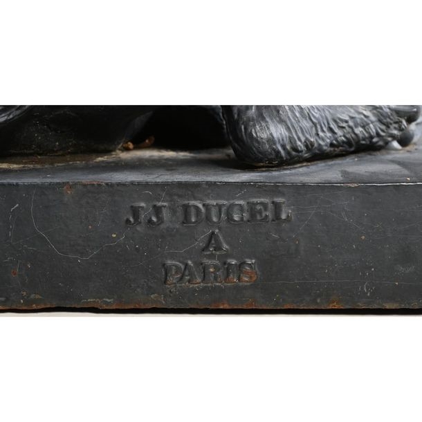 Artwork by Jean-Jacques Ducel, Fox and wild boar