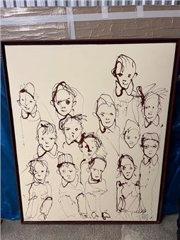 Laurent GODARD, 2007 Characters Acrylic on canvas signed and dated lower right 151 x 121.5 cm - Laurent Godard