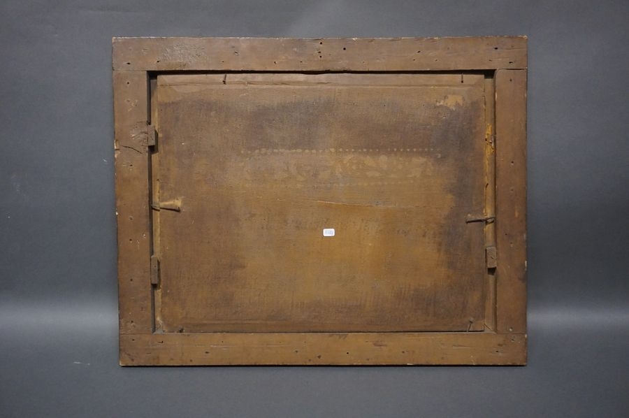 Artwork by Ernest Lebeigue, Le moulin de l'Echelle à Meaux, décembre 1933, Made of oil on panel