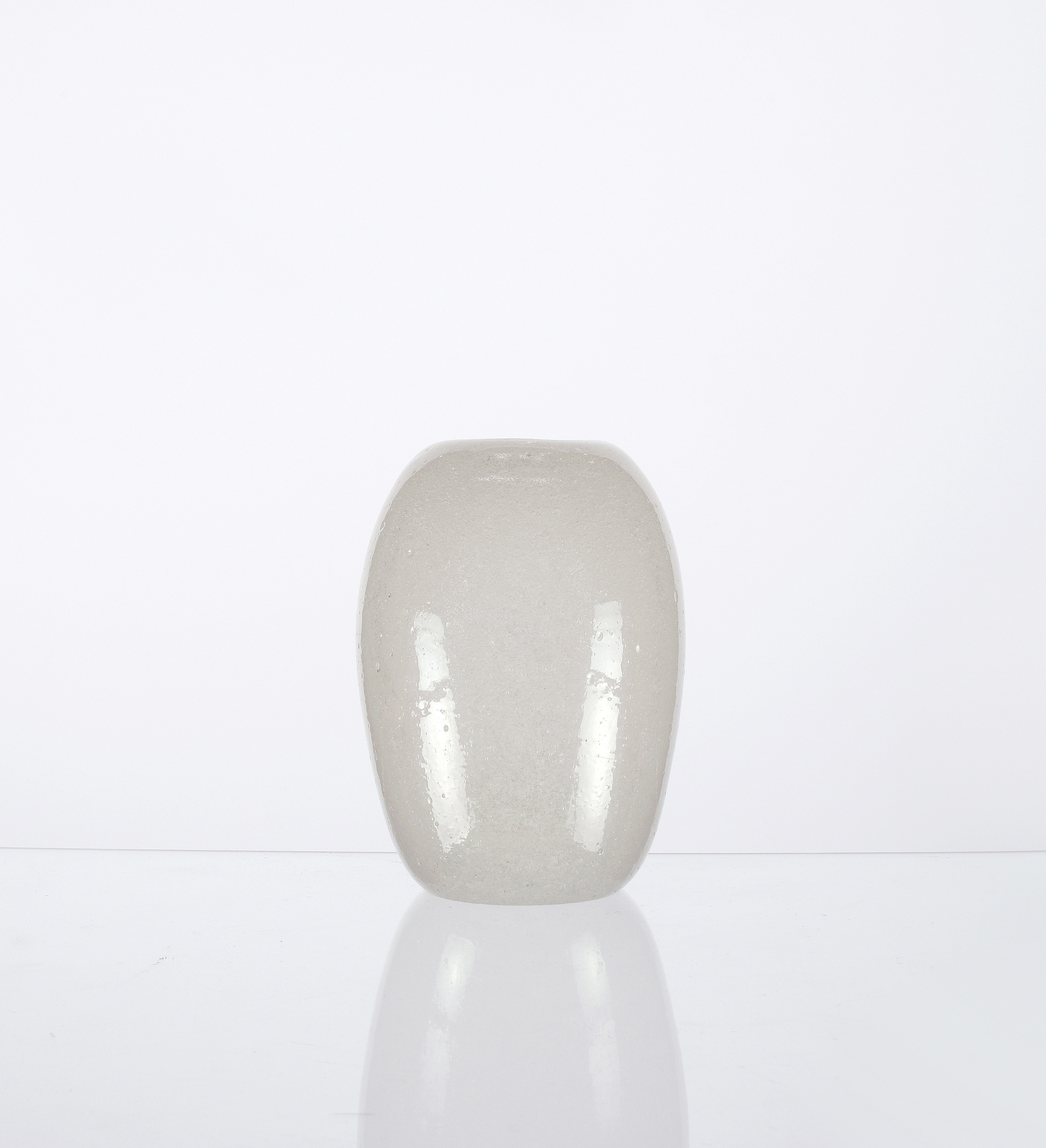 Artwork by Emanuel Beránek, Váza, 1948, Made of blackened glass (pulegoso), densely shaped