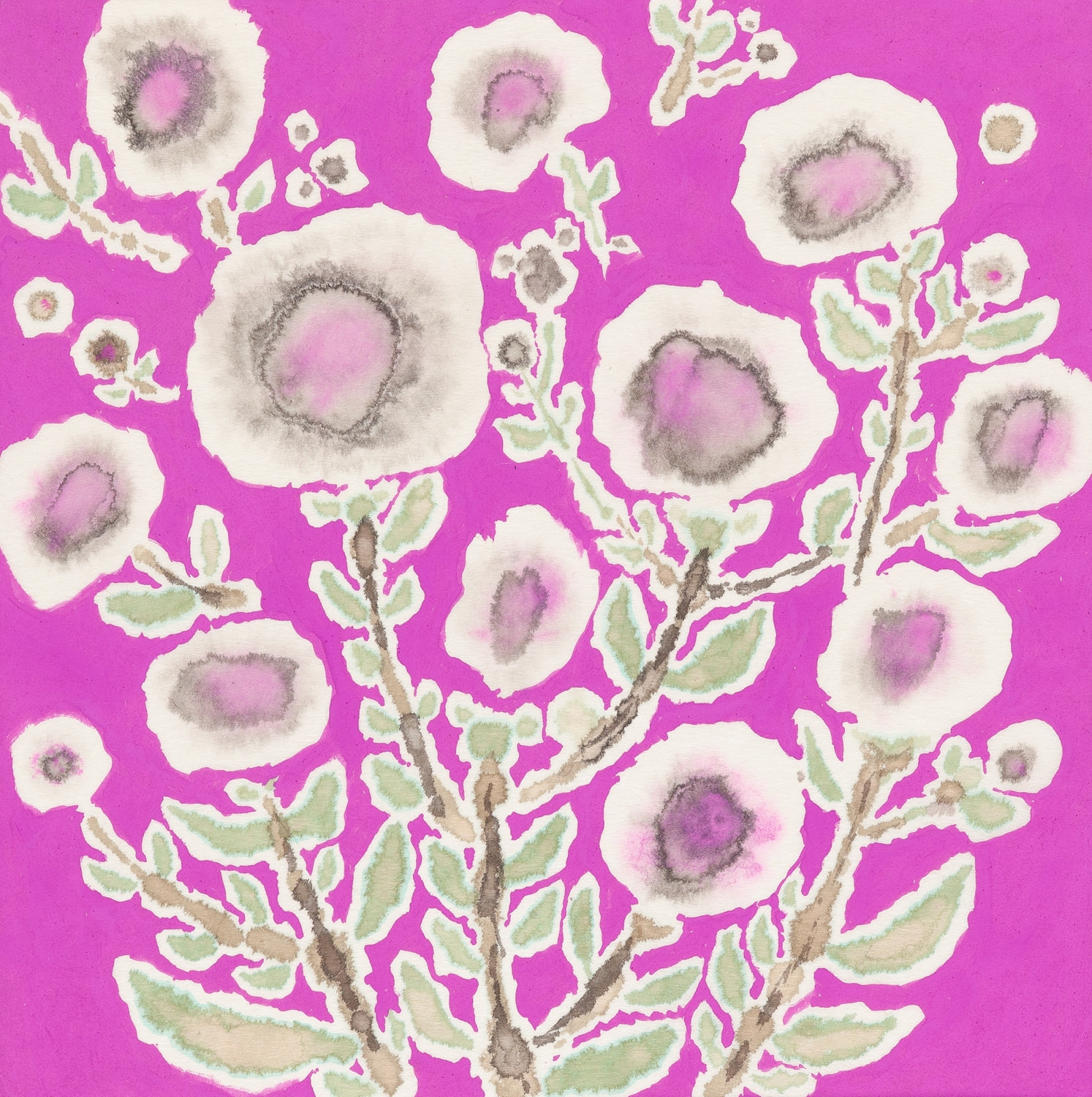 Artwork by Jerzy Rosolowicz, Z cyklu "Niewesołe, Made of watercolour, gouache