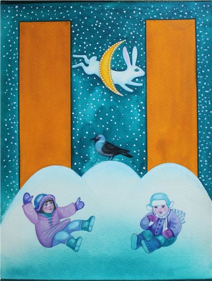 Illustration for the magazine Zīlīte No by Anita Kreituse