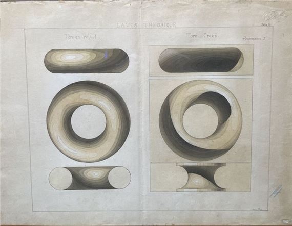 Theoretical wash of Tore Pen and watercolor signed lower right - Henri Pilet / Boutagy