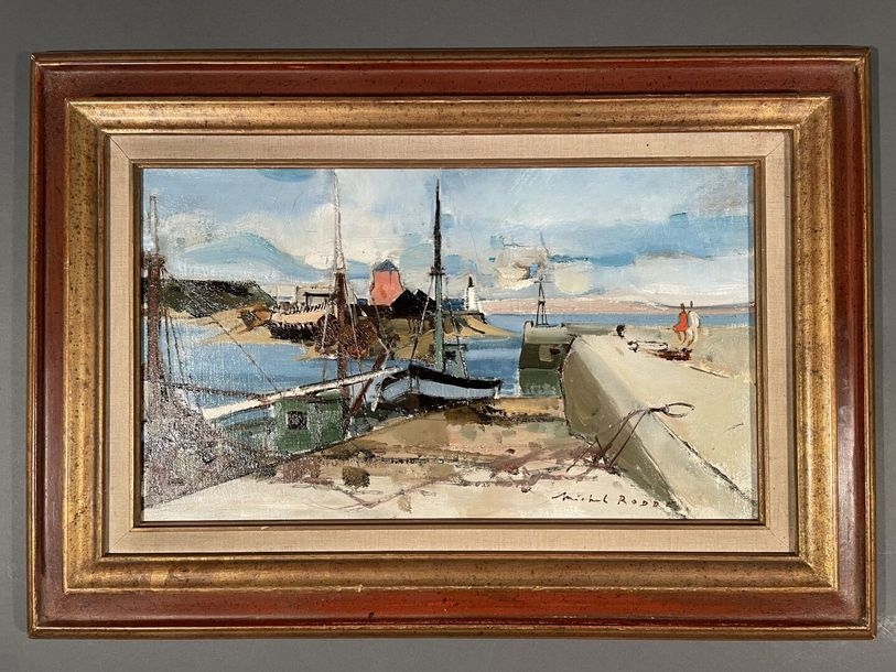 Artwork by Michel Rodde, Michel RODDE (1913-2009) Au port Oil on... - Lot 50 - Oger - Blanchet, Made of oil on canvas