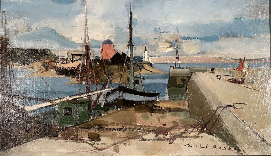 Artwork by Michel Rodde, Michel RODDE (1913-2009) Au port Oil on... - Lot 50 - Oger - Blanchet, Made of oil on canvas