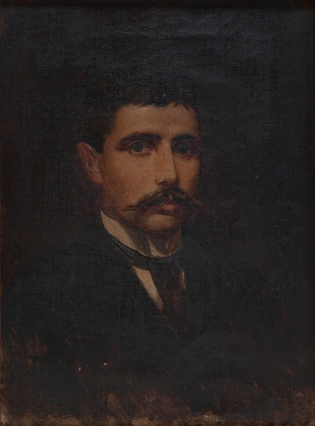 Artwork by Eleanor Elizabeth Greatorex, Still-Life and Portrait: (i) 'White Rose with Scissors', Made of Oil on board