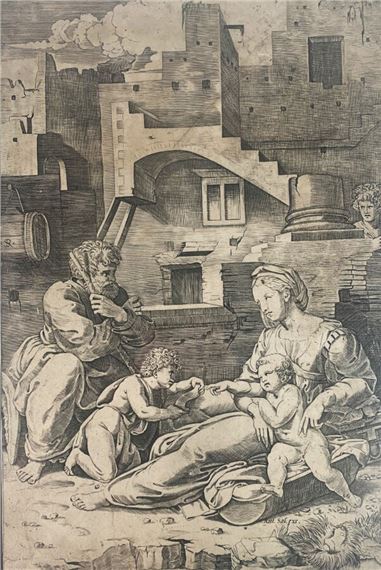 Marcantonio Raimondi | La sainte Famille | MutualArt