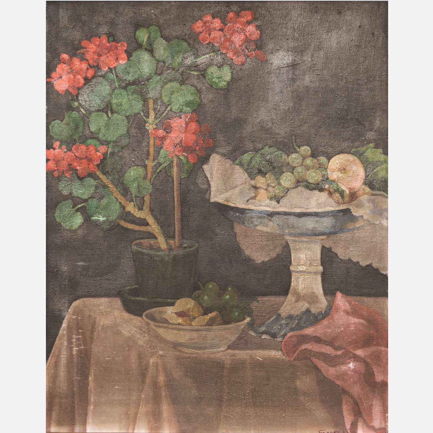 Géza Faragó | still life with fruits and flowers | MutualArt