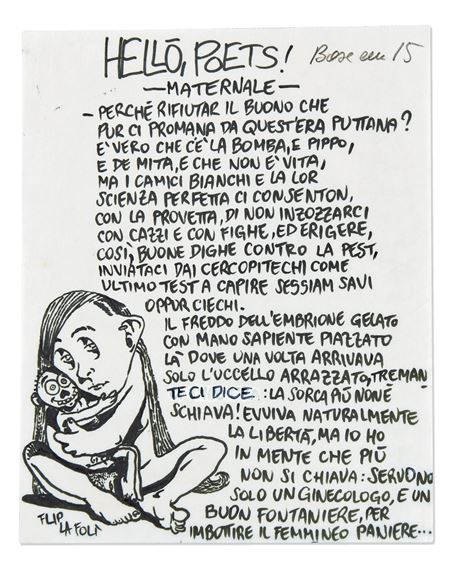 Hellò poets! Maternale by Filippo Scozzari, 1987