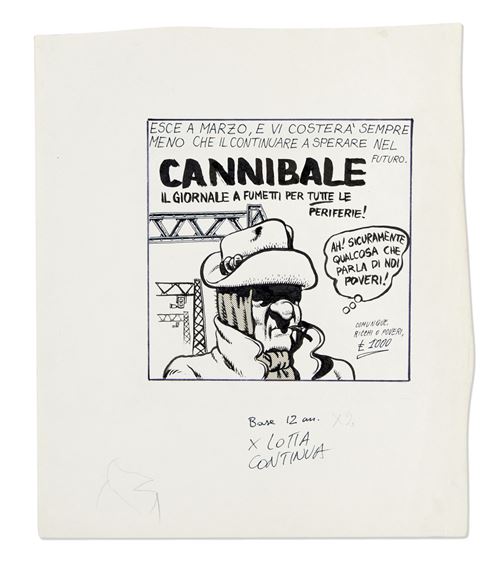 Pubblicità di Cannibale per Lotta Continua