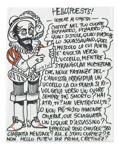 Hellò poets! Lettera ai omicidi (Pizarro) by Filippo Scozzari, 1987
