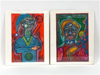 (2) PIM VAN AMERONGEN MIXED MEDIA ON PAPER - Pim van Amerongen