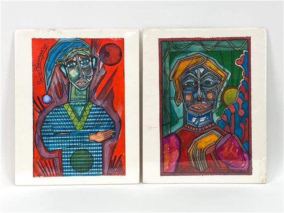 (2) PIM VAN AMERONGEN MIXED MEDIA ON PAPER - Pim van Amerongen