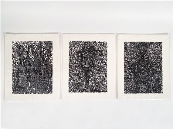 (3) GERARD SENDREY, FRENCH (B. 1928) INK ON PAPER by Gérard Sendrey, 1928