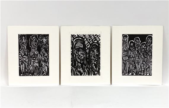 (3) GERARD SENDREY, FRENCH (B. 1928) INK DRAWINGS by Gérard Sendrey, 1928