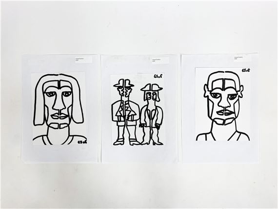 (6) GERARD SENDREY, FRENCH (B. 1928) DRAWINGS by Gérard Sendrey, 1928