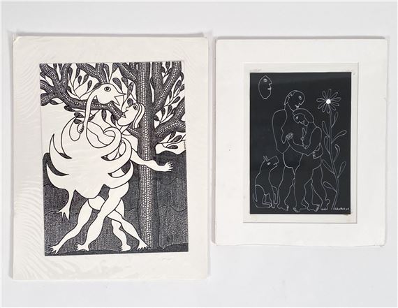 (2) GERARD SENDREY, FRENCH (B. 1928) INK by Gérard Sendrey, 1928