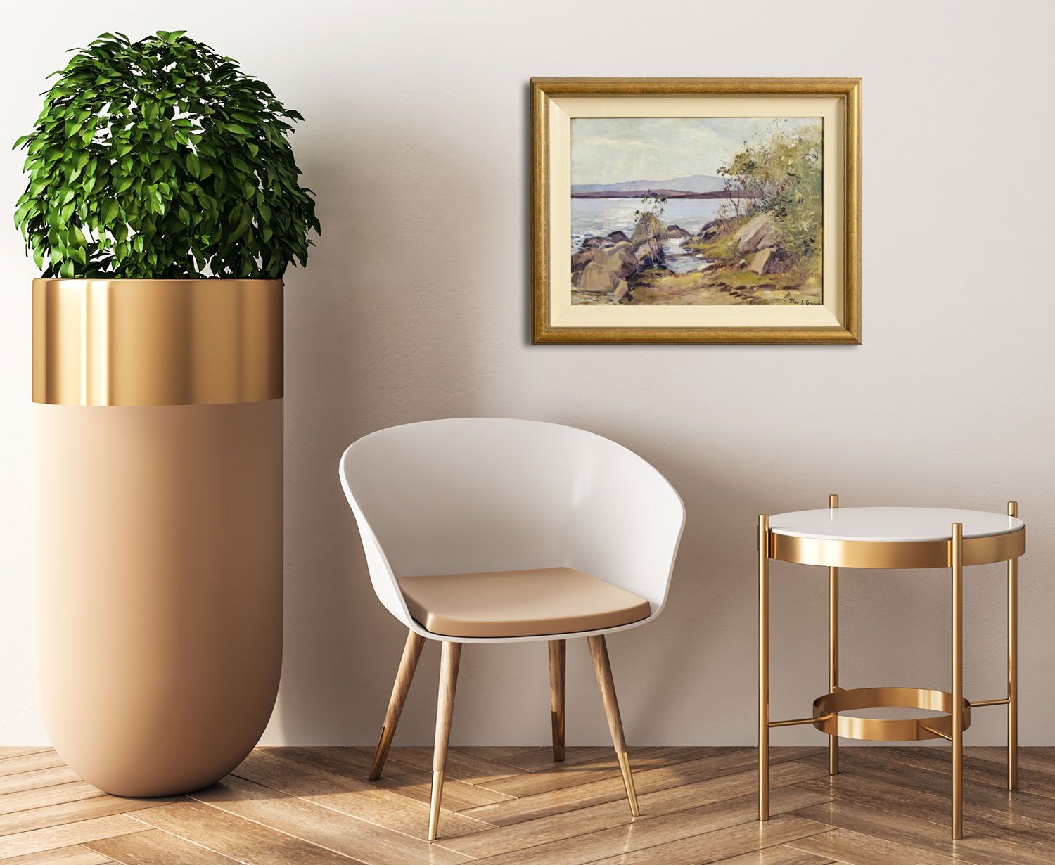 Artwork by Theodore James Gracey, Connemara Lake, Made of oil on canvas