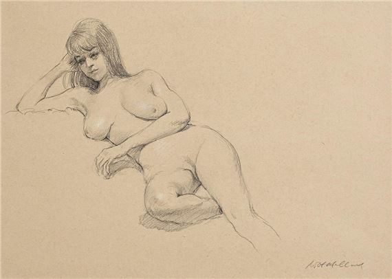 Reclining Female Nude by Harry Holland