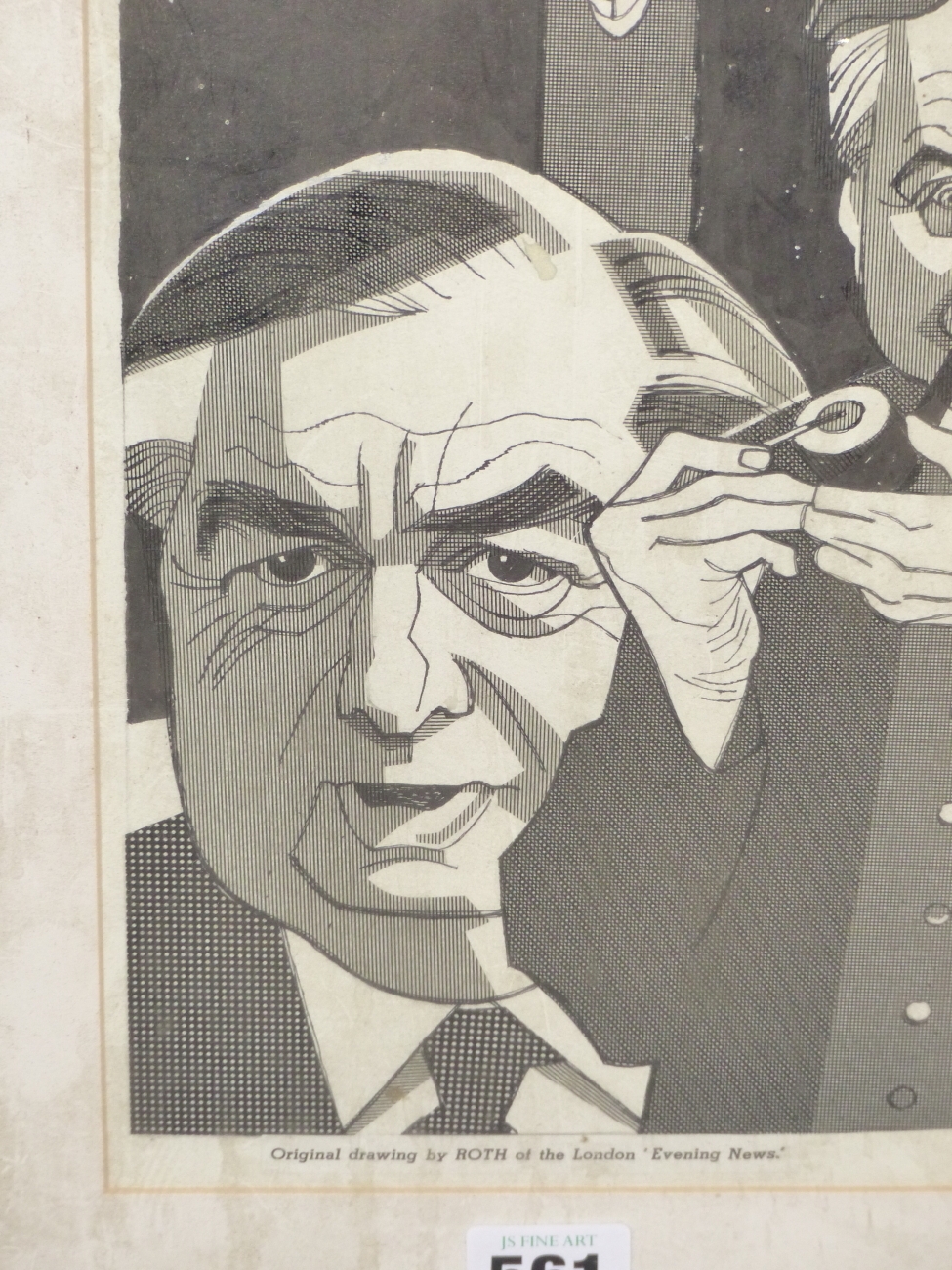 Artwork by Stephen Roth, TWO POLITICIANS BY BIG BEN, Made of PEN AND INK