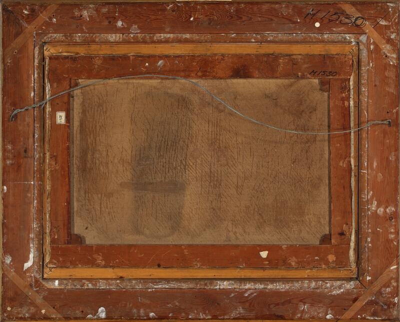 Artwork by Kilian Zoll, Interior with a family at the table, Made of Oil on canvas