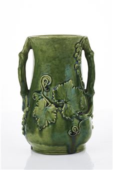 Jug green mottled glaze - V. Myers Adelaide