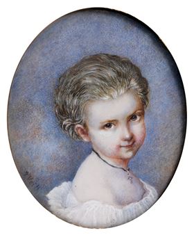 Portrait of the infant Empress Elisabeth of Austria (1837 - 1898), nicknamed Sissy - Julius Veith